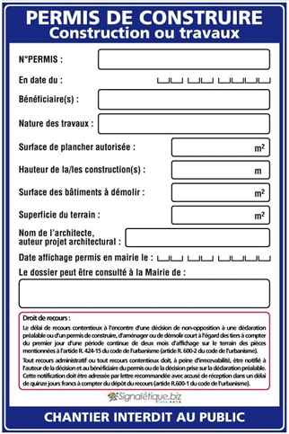 Permis de construire Permis de construire